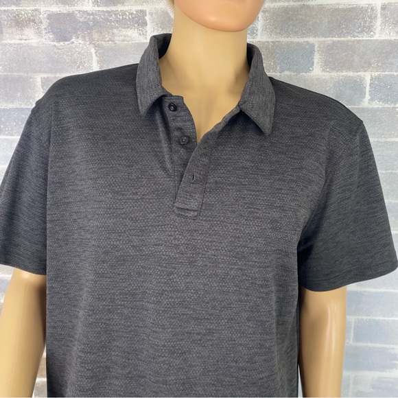 Men’s Falls Creek Polo Polyester Shirt Gray 3 Button Placket Size XL - Picture 3 of 7